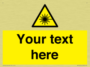 Custom Laser Hazard Sign